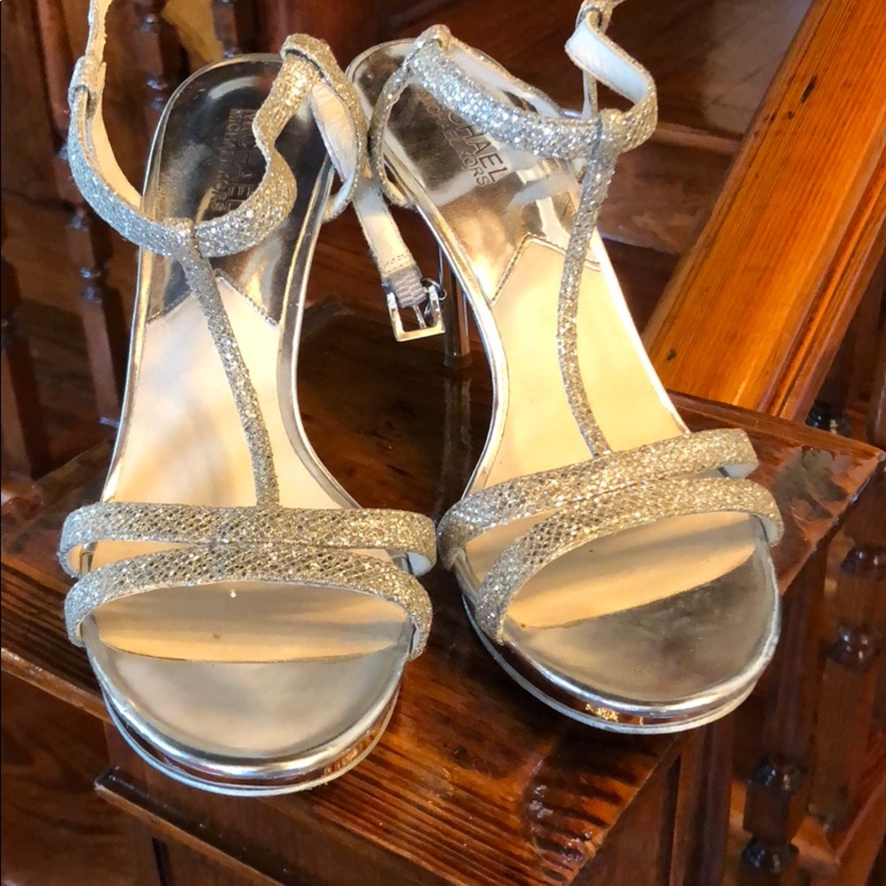 Michael Kors silver heels